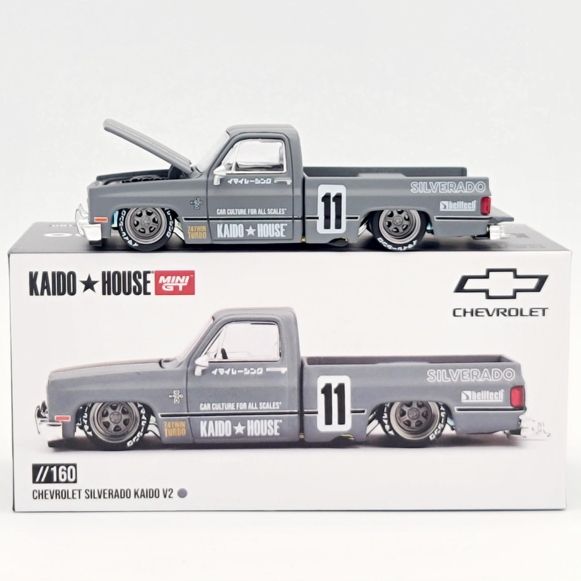 Kaido House x Mini GT '83 Chevrolet Silverado Kaido V2 - 1:64, Gray (2025 Limited Edition)